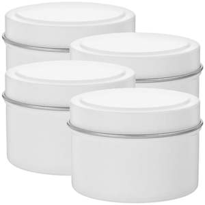 Frascos de velas con recubrimiento en polvo de excelente calidad, tarros para hacer velas con tapas, perfectos para la decoración del hogar, sala de estar, cafetería, vajilla, frascos de uso - Product Image 1