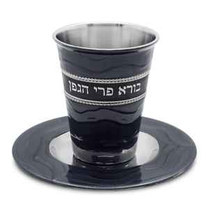 Gobelet à vin en argent Judaica Elegance, personnalisable, en laiton nickelé, coupe de Kiddush juive, directement de l'usine indienne - Prix bas - Product Image 6