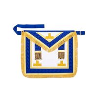 Delantal Masónico de Lujo Bordado a Mano, Personalizable, con Luces LED Intermitentes, Embalaje Personalizado con Logotipo, Diseño de Maestro de la Gran Logia