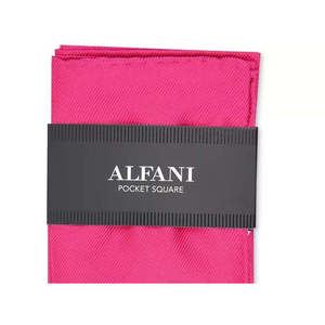 Fazzoletto da taschino Alfani da uomo in twill di seta tinta unita rosa, misura regolare, sciarpa quadrata e fazzoletto da naso - Product Image 2