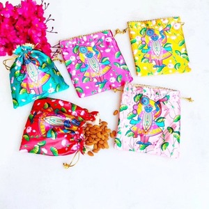 Fête en vrac retour cadeaux idée coloré Potli sac faveur de mariage Haldi Mehndi événement Festival Occasion bureau fêtes cadeau pour invité - Product Image 3