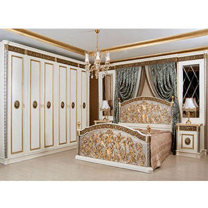 ชุดห้องนอนไม้เนื้อแข็งสุดหรูสไตล์คลาสสิก พร้อมงานแกะสลักด้วยมือจากไม้มะฮอกกานีคุณภาพสูง สำหรับใช้ในห้องนอน - Product Image 1