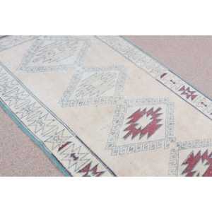 Tapis turc vintage, tapis de 2,4 x 4,3 pieds, petit tapis persan blanc - Product Image 4