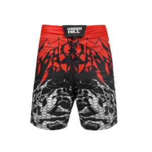 Pantalones Cortos de MMA Sublimados Blancos GREEN HILL (10543) con Logotipo Bordado, Servicio OEM, Ropa de Artes Marciales BJJ - Product Image 5