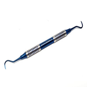 Juego de Instrumentos Dentales para Obturaciones de Composite, 7 Piezas, Puntas de Soldadura, Espátula para Obturaciones de Resina, Acero Inoxidable con Recubrimiento de Titanio Azul, Manual - Product Image 1