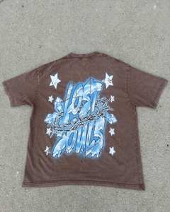 Nueva tendencia personalizada Puff impreso Logo hombres camiseta Casual de talla grande 100% algodón Unisex Streetwear camiseta de gran tamaño para hombres - Product Image 2