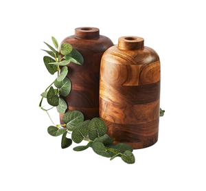 Maceta de Interior de bambú hilado de fabricación/jarrones de madera con mango para decoración de jardín doméstico - Product Image 3