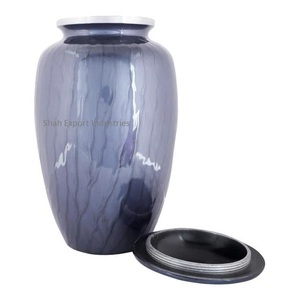 Urne funéraire en métal gris avec cœur et étoile pour les cendres humaines, fournitures funéraires commémoratives, nouveauté - Product Image 3