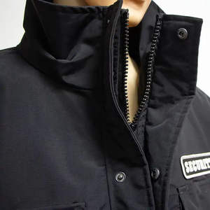 Nuevo Invierno Polar cuello negro gota hombro bombardero cremallera chaqueta con Protector de seguridad reflectante rompevientos chaqueta de servicio para hombres - Product Image 4