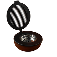 Brûleur d'encens en métal écologique et durable, finition dorée, design moderne, style indien, pour la maison et la table