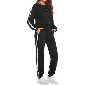 Conjunto de 2 piezas de peso pesado para mujer, chándal con capucha de lana de alta calidad, estampado de invierno, Jogging, sudor, ajustado, tejido, Etiqueta Privada - Product Image 1
