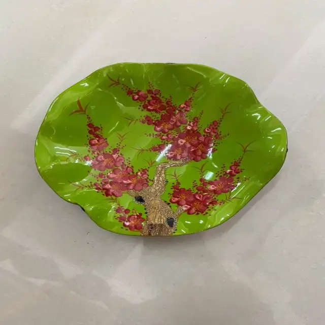 100% Лаковая тарелка ручной работы с ручной росписью вьетнамская лакированная посуда для украшения дома Настольный Декор