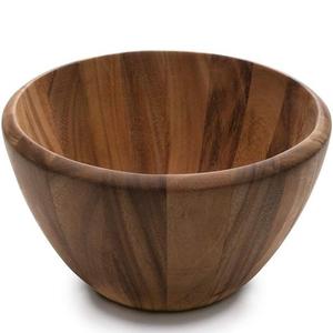 Bol en bois rond de conception moderne durable pour la maison et le restaurant, bol en bois d'acacia de vente chaude pour servir et offrir. - Product Image 3