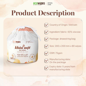 Lingettes sèches ECO WIPES 80 feuilles |   Lingettes jetables douces pour le nettoyage à sec à domicile, soins personnels pour bébés, vente en gros OEM - Product Image 5
