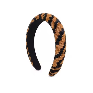 Bandeau pour cheveux élégant en broderie tissée à la main, bandeau à perles, logo personnalisé, détail en forme de cœur, qualité supérieure - Product Image 2