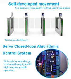 ACS tự động đối mặt với ID & điện thoại di động qr quét Swing turnstile cổng Rào Cản Thương mại cho các trung tâm thể thao & văn phòng sử dụng - Product Image 5