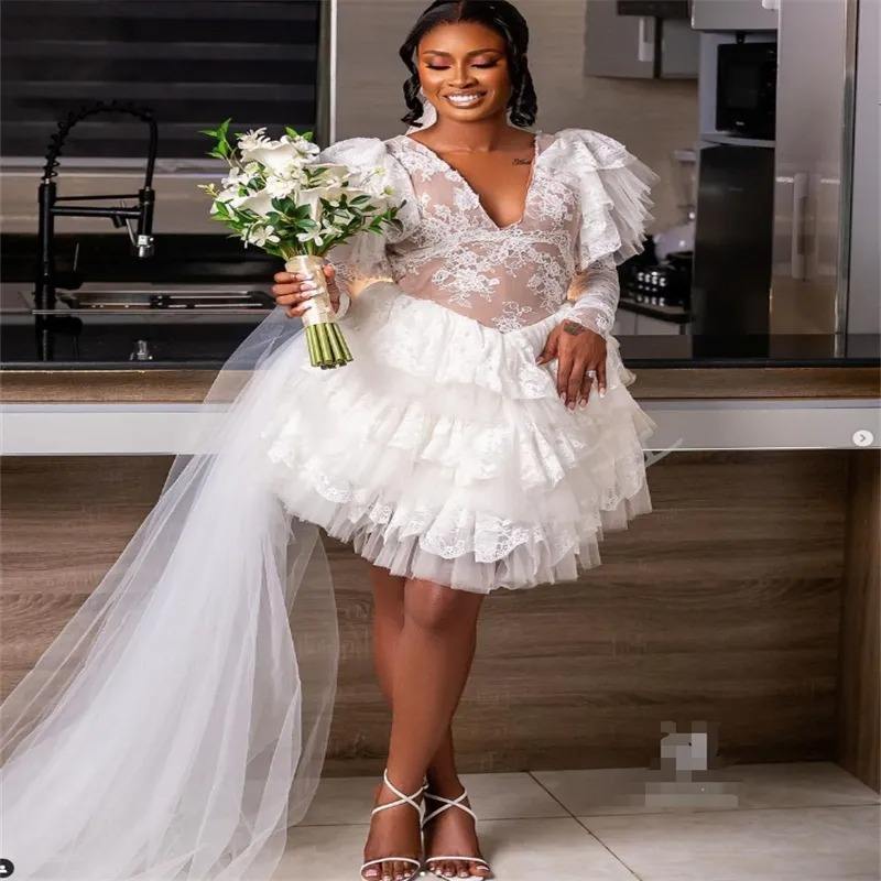 Wedding Short Nigerian Dresses Mumuleo Sexy Nigeria Short Wedding