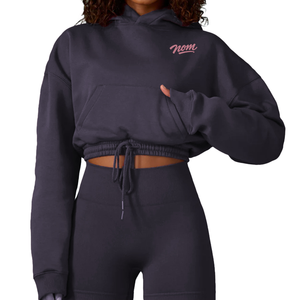 Sweat à capuche en tricot d'hiver pour homme personnalisé ODM 500g Coton Longue applique de logo sur le devant Polaire Style vintage pour le sport - Product Image 4