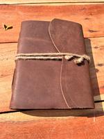 Carnet et agenda en cuir pur véritable avec 240 feuilles pour l'école et le bureau.