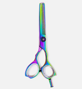 Ciseaux amincissants de cisaillement de couleur rose de haute qualité nouveaux ciseaux professionnels d'amincissement de cheveux élégants 2025 - Product Image 2