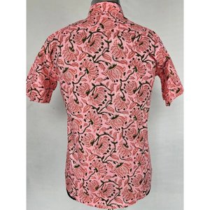Chemise d'été décontractée en pur coton pour homme, imprimé artisanal, confortable pour le jardin, le pique-nique, cadeau pour papa urbain, tissu popeline ODM - Product Image 4