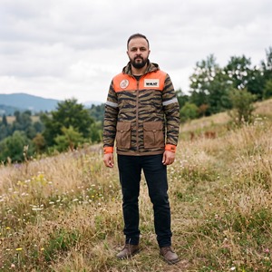 Wholesale OEM Service Camo Windbreaker Tiger Stripe Blaze Orange Hunting Hooded Ripstop Nylon Safari Jacket Men's Autumn/Spring - Product Image 3