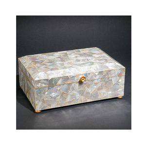 Boîte à bijoux en nacre Nouvelle arrivée Boîte cadeau MOP Luxe moderne Boîtes à bijoux en nacre d'Inde - Product Image 6