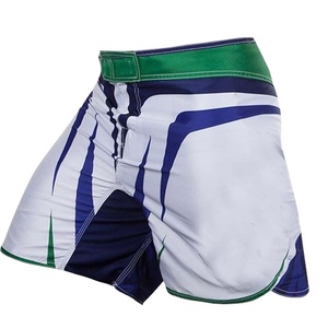 Shorts thaïlandais pour hommes en polyester personnalisés, séchage rapide, respirants, anti-humidité, unis, vierges, pour MMA et boxe, grandes tailles, vente en gros - Product Image 6