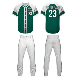 ชุดยูนิฟอร์มเบสบอลแบบ unisex เสื้อและกางเกงพร้อมลายพิมพ์สำหรับฝึกซ้อมทีม ระบายอากาศได้ดี ซับเหงื่อ ชุดกีฬา - Product Image 1