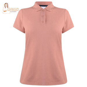 Camisas Polo informales para mujer en varios colores sólidos Nuevos diseños con tela Oxford exportada a todo el mundo - Product Image 1