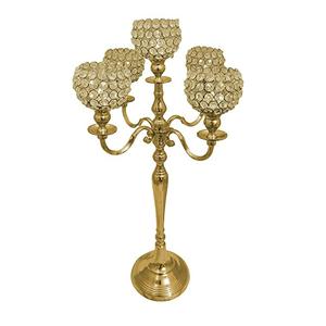 Candélabre rond en aluminium poli argenté et en laiton fait à la main pour la décoration de la maison et des mariages, taille personnalisée disponible - Product Image 3