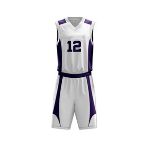 Uniforme de baloncesto de poliéster para hombre, personalizado, transpirable, de talla grande, conjunto de secado rápido, logotipo de equipo, número impreso de fábrica - Product Image 5