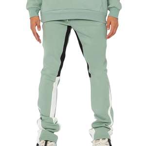 Conjuntos apilados con logotipo impreso personalizado para hombre, conjuntos de chándal, conjuntos de dos piezas para hombre, conjuntos de pantalones acampanados, chándal para hombre - Product Image 3