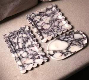 Trending Design Classic White Marble Tray For Entryway Holding Daily <b>Essentials</b> While Adding Stylish Decorative Touch - Product Image 1