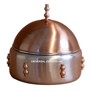 Mother of Pearl Juego de ollas decorativas de dos cazuelas de lujo de diseñador Clásico Elegante Venta al por mayor Nuevo calentador de alimentos de metal - Product Image 4