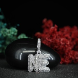 Custom Initial Letter Pendant VVS Moissanite Iced Out <b>Jewelry</b> 925 Sterling Silver Hip Hop Pendant Personalized Gift <b>Jewelry</b> - Product Image 1