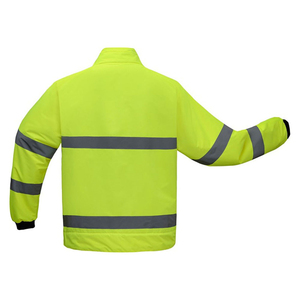 "Unisex azul marino impermeable Hi Vis reflectante ropa de trabajo chaqueta cremallera cortavientos ropa de seguridad personalizada último diseño para la venta" - Product Image 5