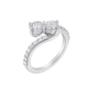 Accesorios de joyería fina Anillo solitario de diamante natural 1 quilate Oro blanco Regalo de aniversario de moda para mujeres para seres queridos - Product Image 1