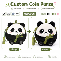 Porte-monnaie en peluche personnalisé, mini portefeuille à fermeture éclair mignon, fabricant OEM ODM, logo personnalisé, Kawaii, certifié CE, unisexe, vente en gros, cadeau