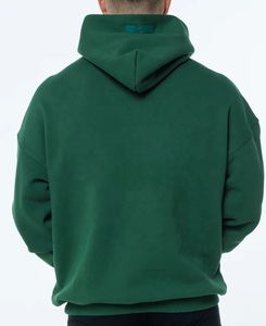 Sudaderas con capucha personalizadas Hombres 100% Algodón Oversized Drop Shoulder Streetwear Hip Hop Sudadera con capucha para hombres - Product Image 5