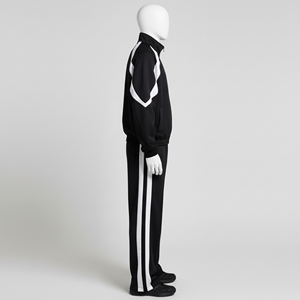 Conjunto Deportivo Personalizado de Chaqueta y Pantalones de Nylon con Cremallera y Parches, Chaqueta Cortavientos de Poliéster para Hombre, Conjunto Deportivo para Gimnasio - Product Image 3