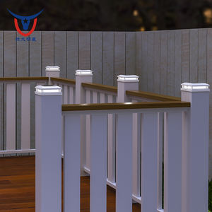 Lumière solaire de barrière de chapeau de poteau de jardin LED lampe de chemin de tête de chapeau de colonne d'énergie solaire - Product Image 3