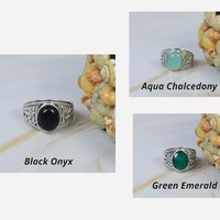 2025 haute qualité 925 en argent Sterling pierre précieuse naturelle forme ovale Boho bague concepteur à la main pierres précieuses concepteur bijoux fins