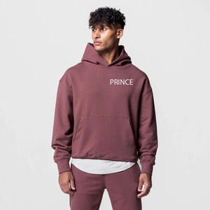 Lujo de gran tamaño lavado con ácido de alta calidad de gran tamaño recortado sudaderas con capucha hombres logotipo personalizado Baggy French Terry Pullover Hoodie hombres - Product Image 6