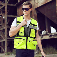 Gilet di Sicurezza Traspirante Leggero ad Asciugatura Rapida Senza Cuciture in Nylon con Nastro Riflettente ad Alta Visibilità