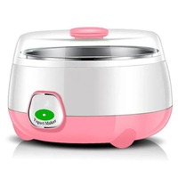 Yaourtière électrique avec pot intérieur en acier inoxydable, machine automatique pour la préparation de nourriture saine à domicile, capacité de 1 litre