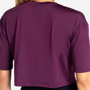 Personalizado de algodón de gran tamaño en blanco liso suelto Crop Top camisetas recortadas de gran tamaño camiseta para las mujeres - Product Image 6