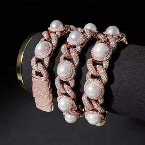 Chaîne personnalisée à maillons de qualité supérieure plaquée or rose 14k 18k jaune blanc pour hommes femmes Moissanite diamant glacé style hip hop - Product Image 1