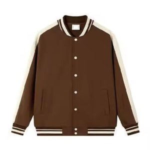 Baseball Varsity <b>Jacket</b> <b>Men</b> Stand Hooded Waterproof Custom Logo High Street Style Winter Sportswear Wholesale Latest Designs - Product Image 4