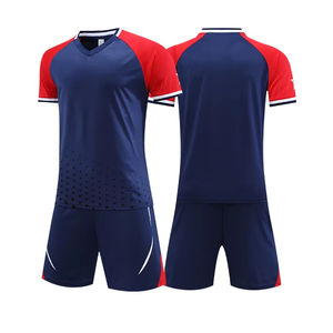 <b>Men</b> Training Suit Custom Design Heat-Transfer Printed 100% Polyester Anti-Bacterial Quick Dry V-neck Football <b>Shirt</b> Soccer - Product Image 3